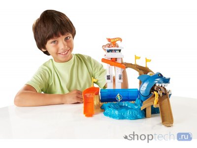 Трек Mattel Hot Wheels Color Shifters: Атака Акулы