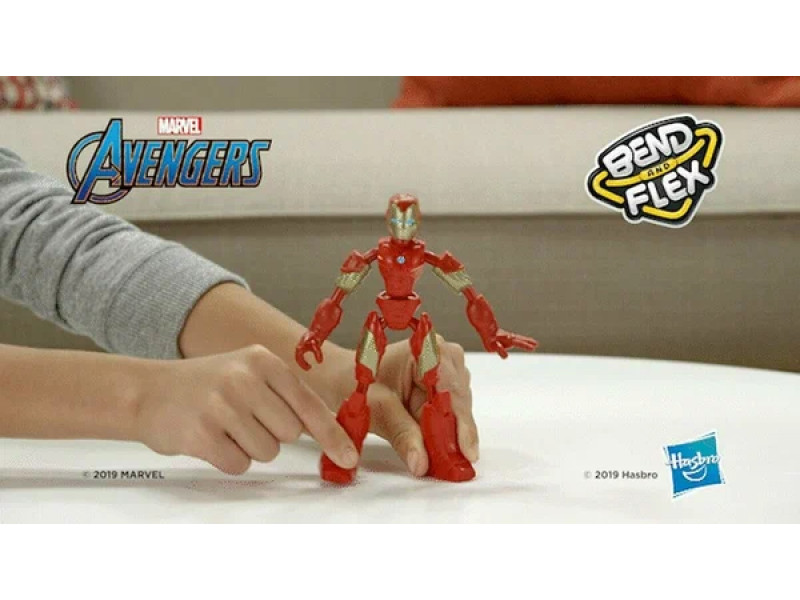 Фигурка Hasbro Bend and Flex Avengers: Железный человек E7870, 15 см