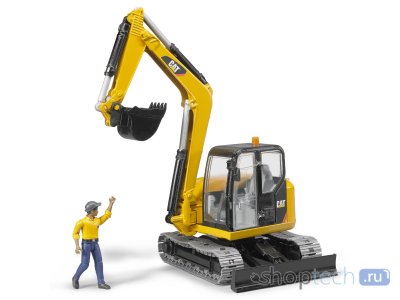 Экскаватор Bruder Cat мини с рабочим (02-466) 1:16