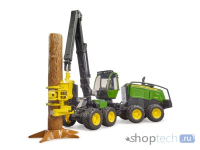 Харвестер Bruder лесозаготовочный John Deere 1270G, с бревном 02-135