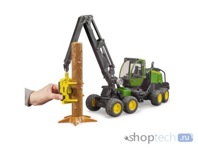 Харвестер Bruder лесозаготовочный John Deere 1270G, с бревном 02-135