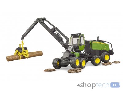 Харвестер Bruder лесозаготовочный John Deere 1270G, с бревном 02-135