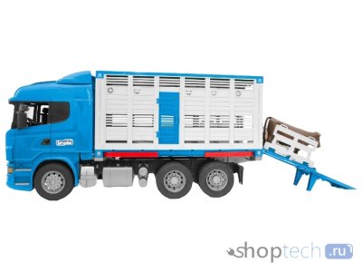 Фургон Bruder Scania для перевозки животных с коровой (03-549) 1:16 52 см