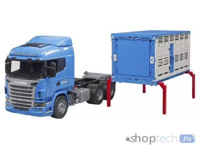 Фургон Bruder Scania для перевозки животных с коровой (03-549) 1:16 52 см