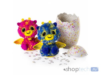 Интерактивная игрушка Hatchimals близнецы питомцы вылупляющиеся из яйца 19110-PINK
