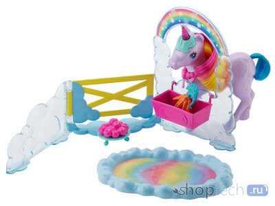 Игровой набор Barbie Дримтопия Кукла и единорог, GTG01