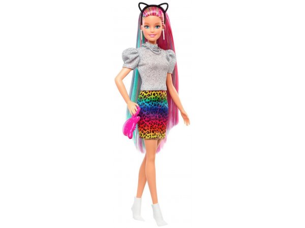 Кукла Barbie с разноцветными волосами GRN81