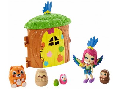 Кукла Enchantimals Секретные лучшие друзья Домик на дереве Пики Какаду GTM49